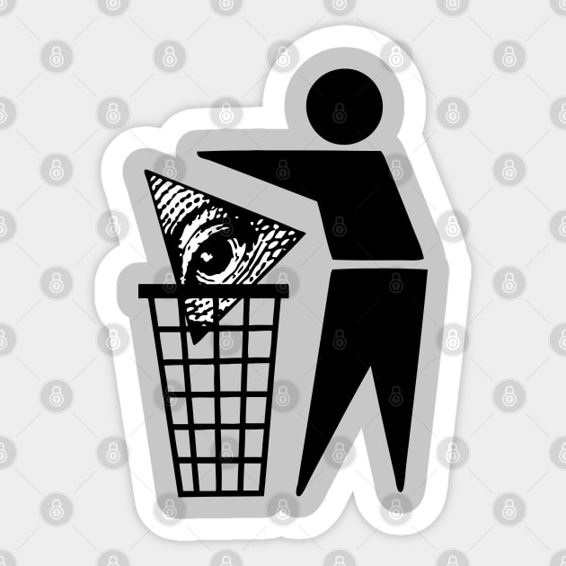 Bin The Illuminati Sticker by CultureClashClothing